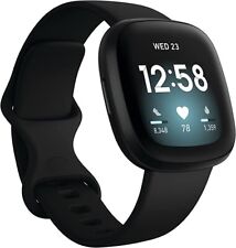 Smartwatch Fitbit Versa 3 rastreador de atividade saúde fitness com GPS preto novo comprar usado  Enviando para Brazil