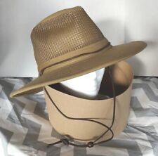 HENSCHEL HAT Khaki Safari  Mesh Mixed Mat. Dated 4/12/99 Sz. X Lg. Original KBox for sale  Shipping to South Africa