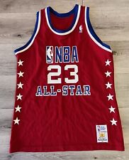 Camiseta deportiva vintage de Michael Jordan talla XL roja de la NBA juego de estrellas tejida en arena años 80 MJ segunda mano  Embacar hacia Mexico