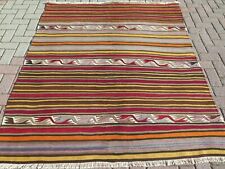 Tapetes de área, tapete de lã turca Kilim, tapete de assoalho feito à mão, tapete Boho Kelim 61"x72", usado comprar usado  Enviando para Brazil