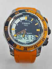 Relógio masculino TISSOT Sea Touch mostrador preto laranja pulseira de silicone T026420, usado comprar usado  Enviando para Brazil