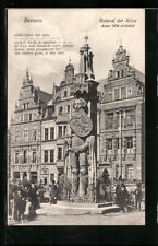Bremen, Roland der Riese, enem jeden dat syne, Ansichtskarte 1909  comprar usado  Enviando para Brazil