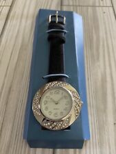 Nowy zegarek Avon czarny zamszowy pasek na sprzedaż  Wysyłka do Poland