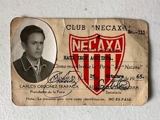 Usado, Tarjeta de identificación Club NECAXA 1965 Liga Mexicana Fútbol Raúl León Aguilera Fútbol •rara• segunda mano  México