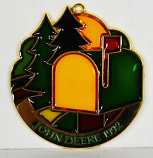 3" Vintage 1992 John Deere Suncatcher Stained Plastic Mailbox Forest Decor , used for sale  Shipping to Canada