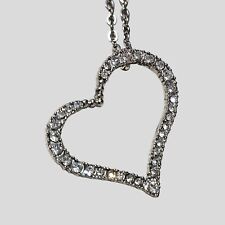 Rhinestone heart pendant for sale  Springfield