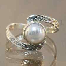 Solid 925 Sterling Silver Pearl Ring, Pearl Ring, Handmade Silver Ring, Ring For, used for sale  Shipping to South Africa