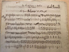 Manoscritto musicale belisario usato  Genova