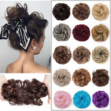 Used, 100% Natural Curly Updo Messy Curly Bun Chignon Hair Piece Extensions REAL THICK for sale  Shipping to South Africa
