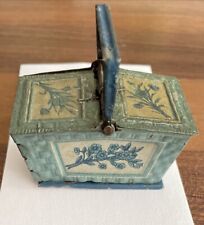 Mini cesta antiga vintage década de 1920 recipiente de doces litho lata Alemanha comprar usado  Enviando para Brazil