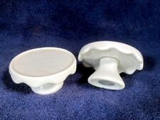 Pair AMERICAN ARTELIER Small CUPCAKE Muffin STAND Set LOT White PEDESTAL Display for sale  Shipping to South Africa