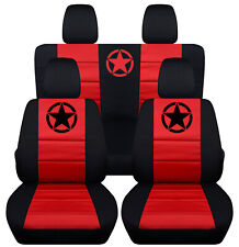 Capas de assento de carro SUV ajuste personalizado com estrela preto-vermelho compatível com JK wrangler 2dr 2007-2018 comprar usado  Enviando para Brazil