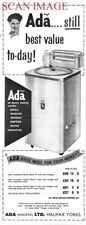 Máquina de lavar e espremer 1955 anúncio 'ADA' carregamento superior impressão original AD 715B comprar usado  Enviando para Brazil