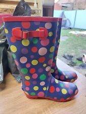 Multicoloured spotty wellies for sale  LINCOLN