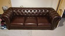 Faux leather chesterfield for sale  WINCANTON