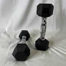 Set of 5 LB Pound Rubber Coated Hex Dumbbells Weights 10lbs Total for sale  Shipping to South Africa