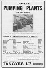 Used, TANGYE'S Pumping Plants, Birmingham - Antique Engineering Advert 1909 for sale  Shipping to South Africa