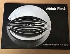 Fiat range brochure for sale  NOTTINGHAM