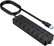 Hub USB 7 portas hub USB 3.0 Vemont divisor USB com interruptores liga/desliga individuais comprar usado  Enviando para Brazil