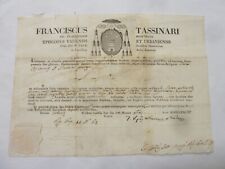 Antico documento 1828 usato  Italia