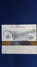 Burnley invoice.cooper brother for sale  SHEFFIELD