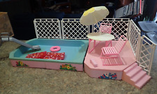 Juego de piscina y patio tropical Barbie vintage Mattel 1986 INCOMPLETO, usado segunda mano  Embacar hacia Argentina