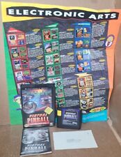 Virtual Pinball (Sega Genesis, 1993) Complete CIB w/ Reg Card & Poster, used for sale  Shipping to South Africa