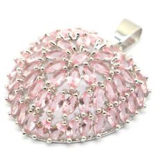 Highly Recommend Pink Morganite CZ Wholesale Drop Shipping Silver Pendant , used for sale  Shipping to South Africa