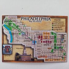 Postcard map philadelphia for sale  LLANDINAM