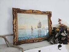 Antique Nautical French Watercolour Painting ~ Seascape Maritime Framed Art for sale  Shipping to South Africa