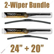2 limpadores: 24" + 20" lâminas de limpador de feixe Trico Force para todas as estações - 25-240 25-200 comprar usado  Enviando para Brazil