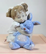 Estatueta Nao by Lladro #1263 I Love You So Much Girl Hugging Bunny Rabbit na caixa comprar usado  Enviando para Brazil