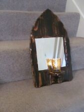 Country  Cottage Large  Wall Mirror Sconce Hand Made from Recycled Wood for sale  Shipping to South Africa