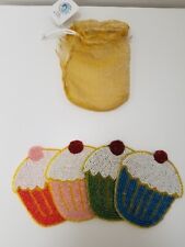 Beaded cupcake coasters for sale  READING