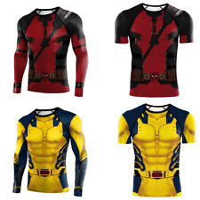 Camiseta Cosplay Deadpool 3 Camisetas X-Men Wolverine Super-herói Secagem Rápida comprar usado  Enviando para Brazil