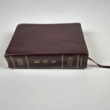 Bíblia de estudo versão padrão inglesa couro borgonha 2008 por Crossway Bibles   , usado comprar usado  Enviando para Brazil