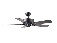 Ventilador de techo Harbor Breeze BDB52MBK5N 52 pulgadas - negro mate con hojas de madera marrón segunda mano  Embacar hacia Argentina