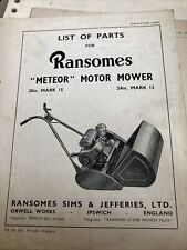 Ransomes meteor motor for sale  HITCHIN