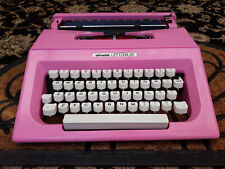 Beautiful bubbelgum pink Olivetti Lettera portable vintage typewriter with case for sale  Shipping to South Africa
