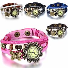 Relógio de pulso feminino vintage novo pulseira de couro decoração borboleta quartzo comprar usado  Enviando para Brazil