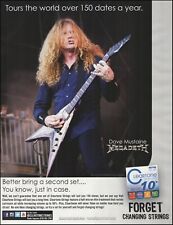 Cuerdas de guitarra Megadeth Dave Mustaine Cleartone en anuncio de guitarra Signature Dean segunda mano  Embacar hacia Argentina