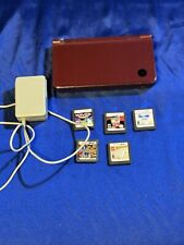 Nintendo DSi XL Burgundy Console UTL-001 w/5 Games + Stylus + Charger Read Desc! for sale  Shipping to South Africa