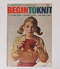 Vintage Begin To Knit American Thread Co. Star Book No. 201 comprar usado  Enviando para Brazil