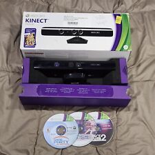 XBOX 360 Kinect Bundle Sensor Model 1414 In Box Microsoft w/ 3 Games Tested for sale  Shipping to South Africa