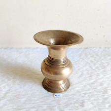 19c Vintage Handmade Brass Flower Vase Rich Patina Decorative Collectible MT6 for sale  Shipping to South Africa