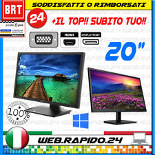 PC MONITOR SCHERMO LCD DA 20" POLLICI(DELL,HP)VGA DVI DISPLAY DESKTOP FULL HD 22 usato  Napoli