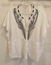 Blouse blanche large d'occasion  Bourg-de-Thizy