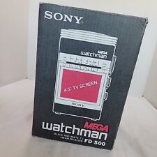 Usado, Receptor de TV FM/AM vintage Sony MEGA Watchman FD-500 blanco y negro segunda mano  Embacar hacia Argentina