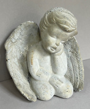 Vintage SERENITY GARDEN CEMENT CHERUB ANGEL FIGURE FIGURINE Garden Outdoor Decor for sale  Shipping to South Africa