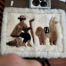 "Alfombra colgante/decorativa de lana de alpaca peruana hecha a mano 22""x30" segunda mano  Embacar hacia Argentina